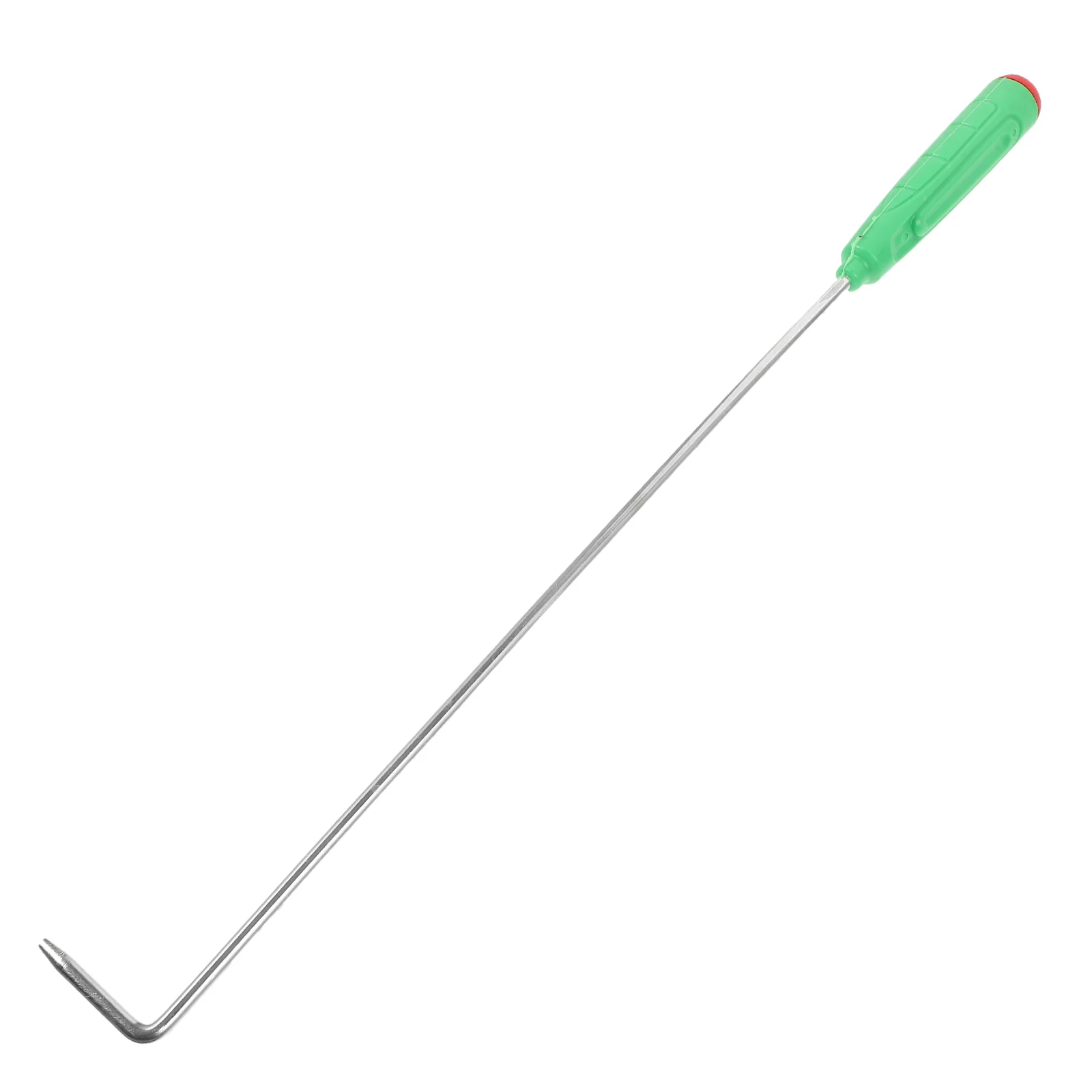 4032 Green Handle Fire Hook 43cm Metal Fireplace Poker for Camping Outdoor Indoor Fire Pit BBQ Tools Lightweight