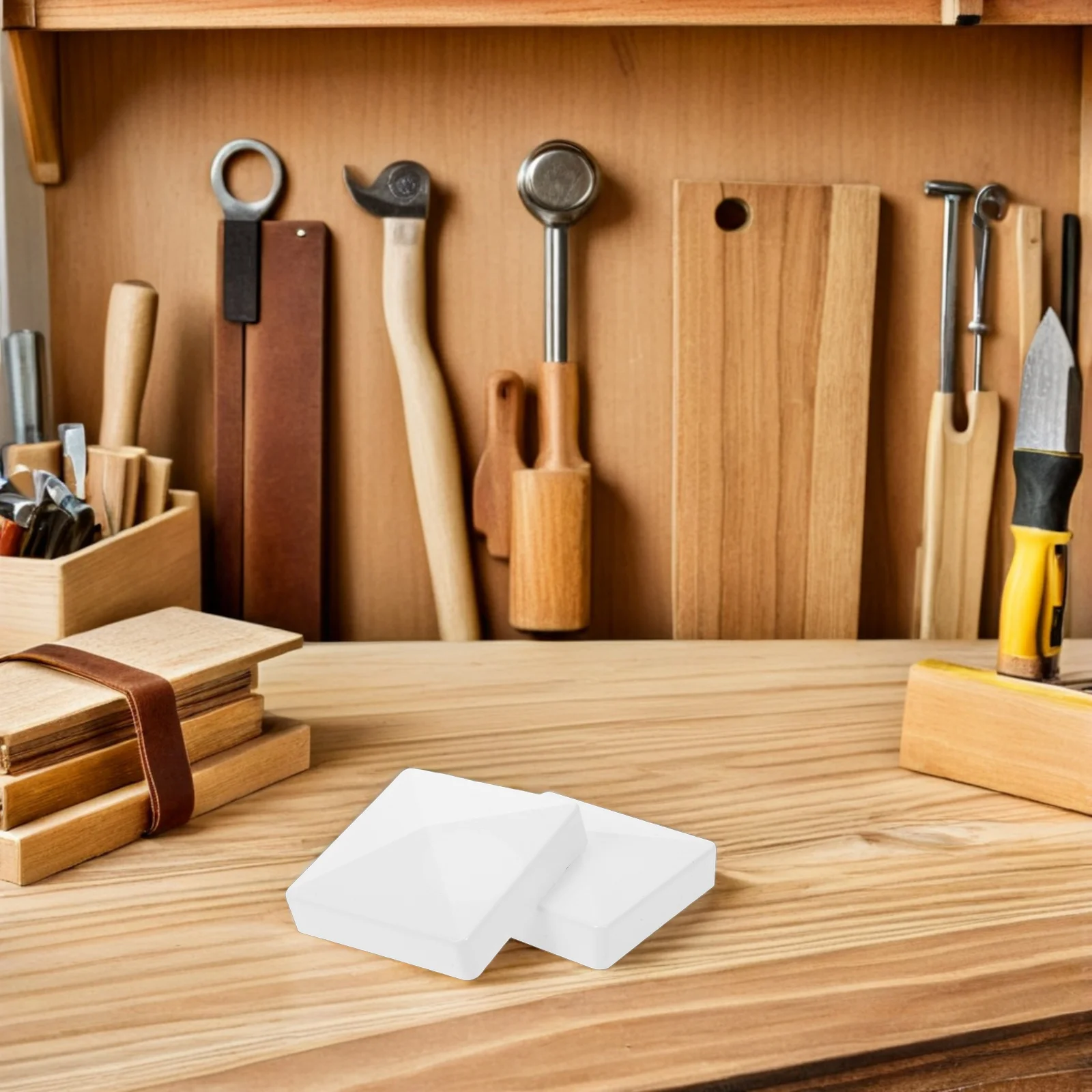 

6Pcs White PVC Vinyl Fence Post Caps Decorative Pyramid Top Covers 3.5x3.5 Inch Outdoor Deck Mailbox Patio Post Toppers