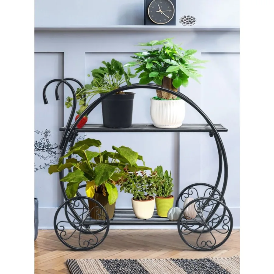 

1 шт. сверхмощная металлическая подставка для цветочных тележек для растений