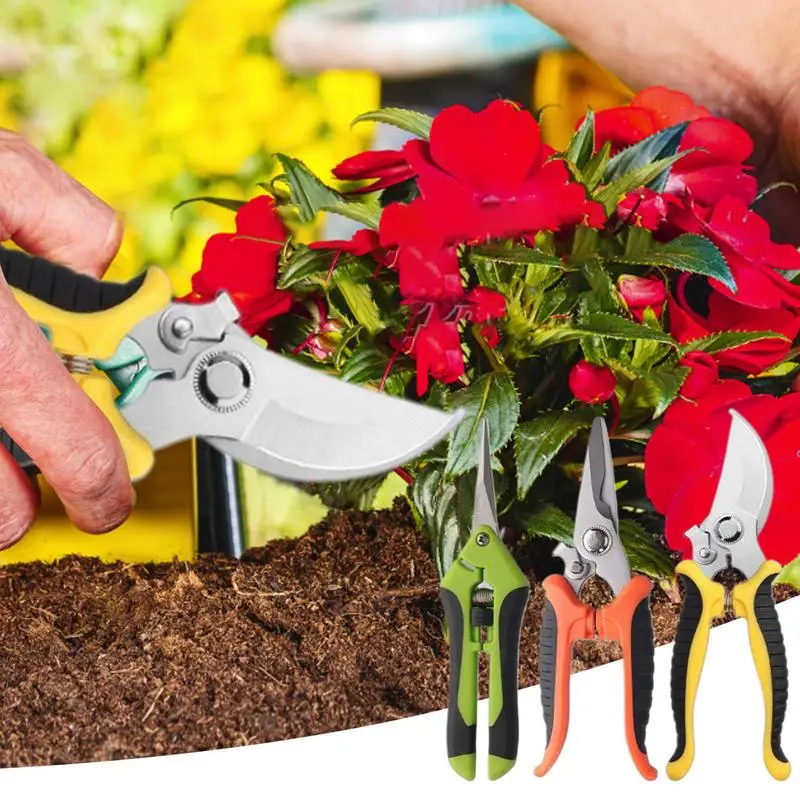 

Pruning Shears For Gardening Pruning Shears & Gardening Scissors 3 Pack Stainless Steel Functional Tools Non-Slip Clippers For