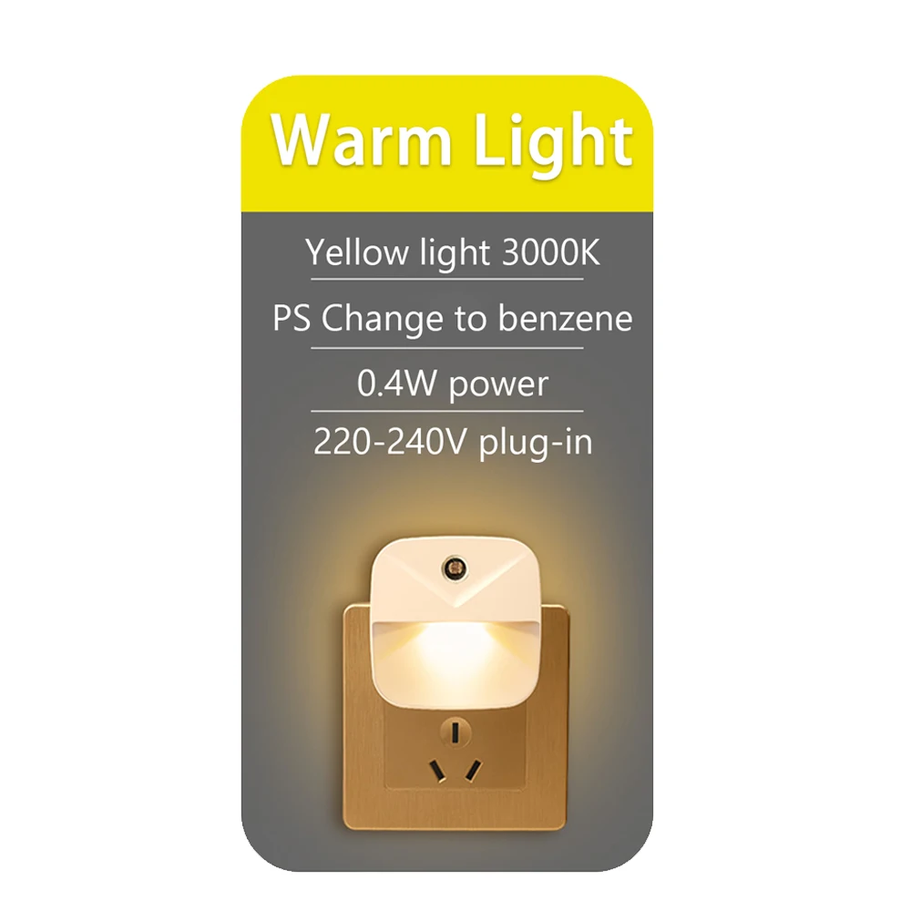 4 قطعة أضواء ليلية LED المكونات مصباح الغسق إلى الفجر الاستشعار المدخل المطبخ الحمام #2