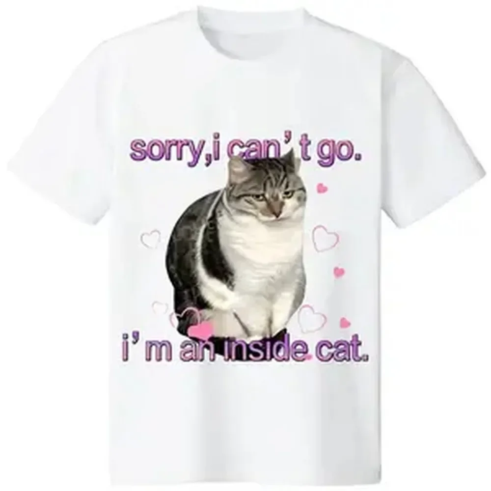 I'm an Inside Cat Y2k Funny Tee for Men and Women, Unhinged Graphic Tees, Funny Sweatshirt Exchange