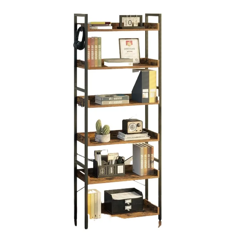 Modern simple shelf multi-layer floor-to-ceiling living room bookshelf household storage storage shelf