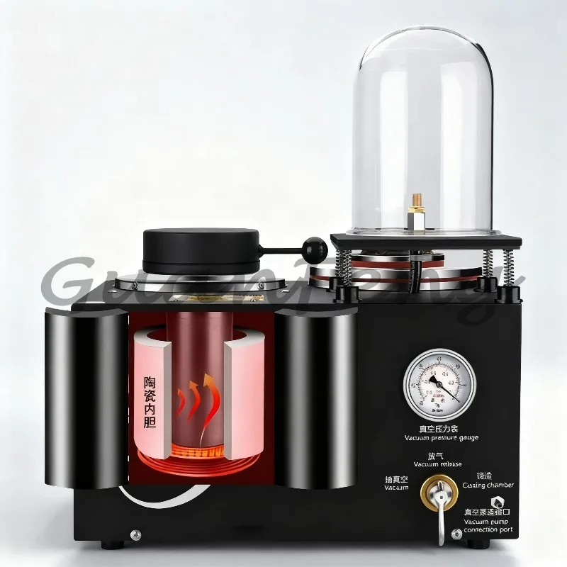 3-in-1 Multifunctional Vacuum Suction Casting Machine, Metal Gold Silver Jewellery  Crucible Equipment for Jewelry Refining