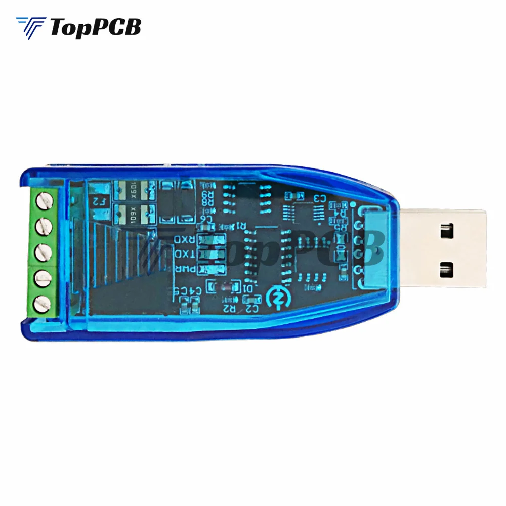 USB To RS485 Converter Isolate Module Upgrade Industrial TVS ESD Protection Original CH340E Standard RS-485 Connector Board