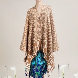 New Women Capes Autumn Winter Double Sided Wearing Warm Scarf Shawl Fashion Female Ponchos Comfortable Women Capes