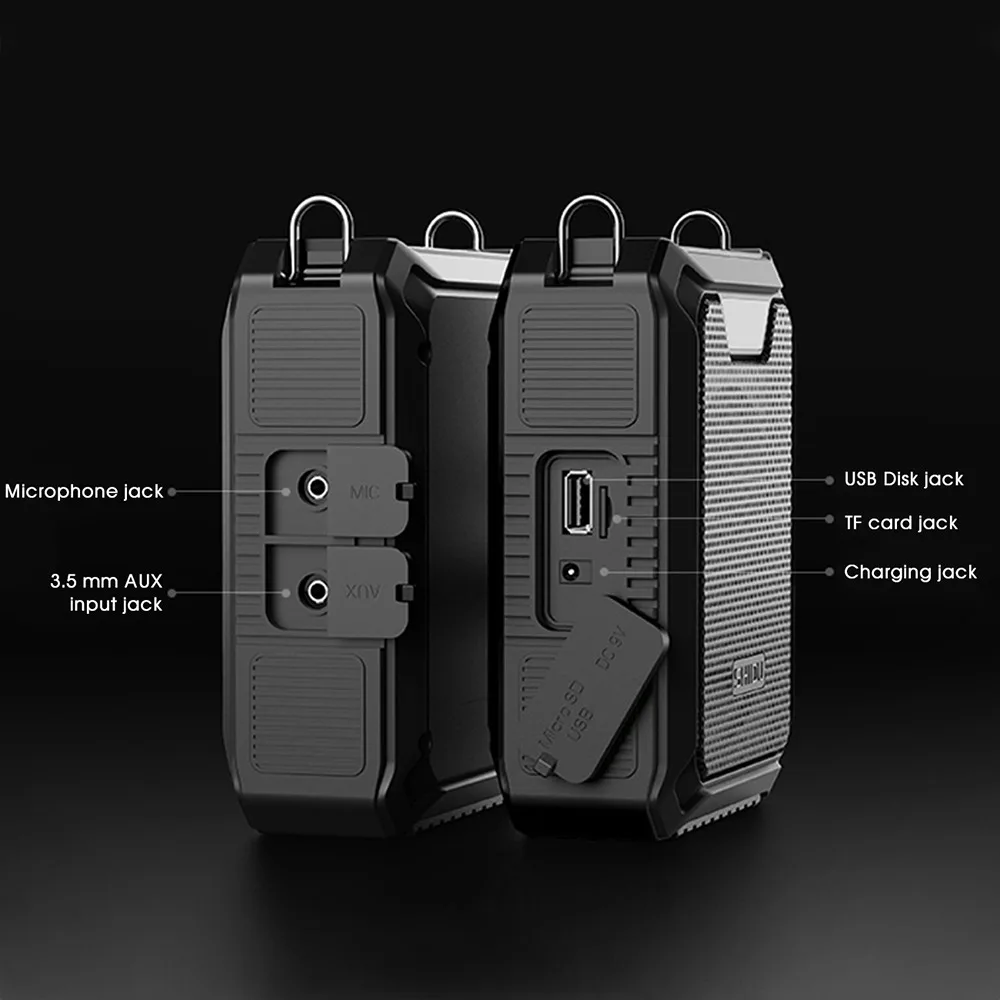 SHIDU M1000 무선 메가폰 헤드셋 IPX6 방수 30W 출력 2500mAh 보조배터리, 교사용 전용 무선 마이크
