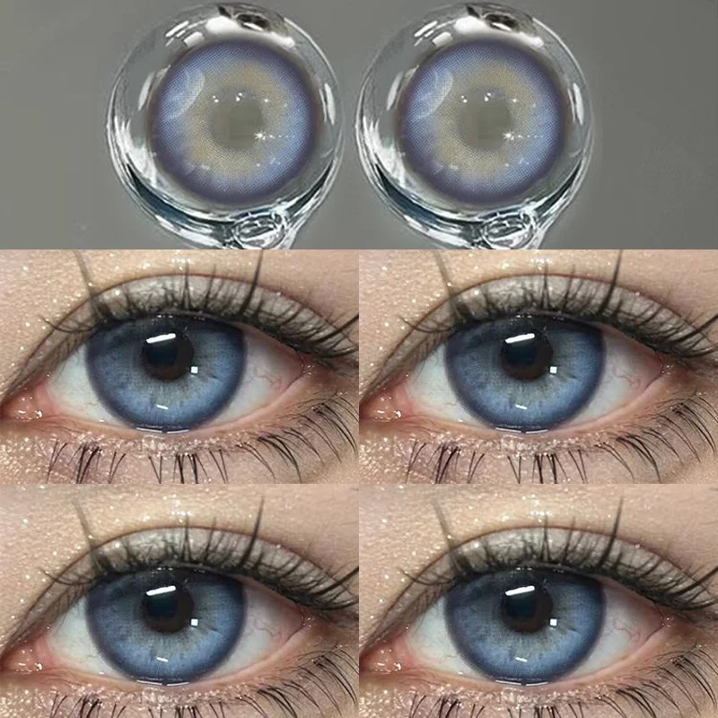 1 Paar kosmetische blaue grüne graue braune Farbkontaktlinsen Apex Iris Circle Lens 14,2 mm