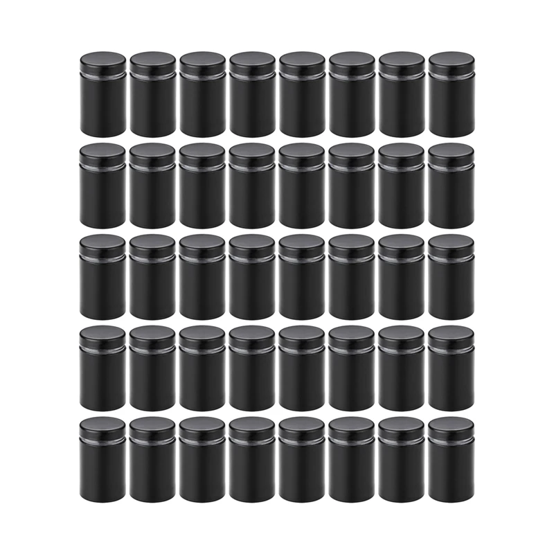 Stainless Steel Advertise Fixing Screw Black Dia 12mm For Acrylic Picture Frame Glass Sign Standoff Nail Wall Mount Pack of 40