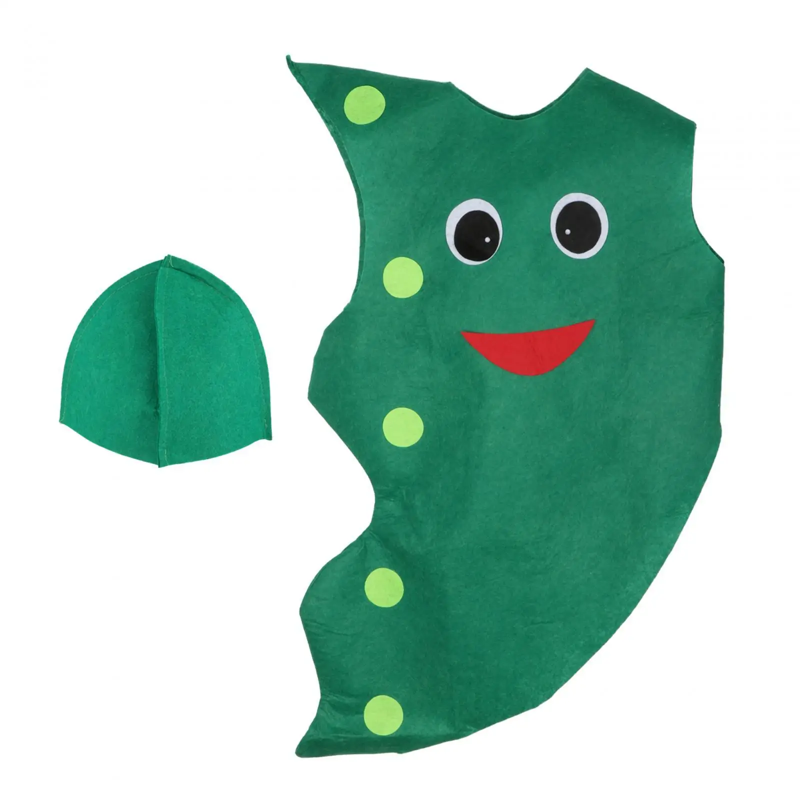 

Kids Cartoon Vegetable Costume with Hat Reusable Masquerade Outfit for Festival Themed Party Stage Show