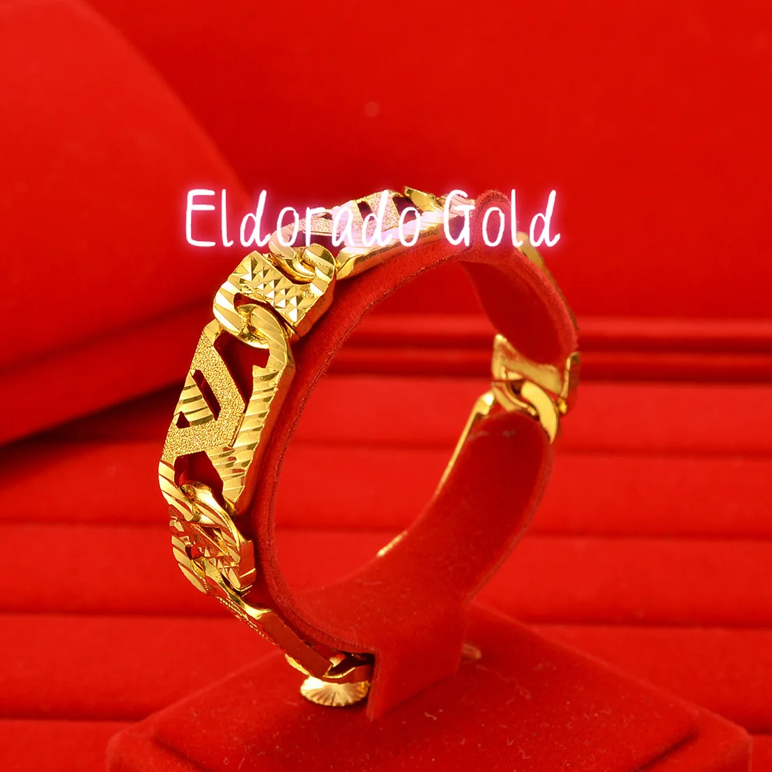 

2025 Lover's gift9999 gold bracelet men's wide version fashionable and personalized 24K real gold jewelry wrist chain atmospheri