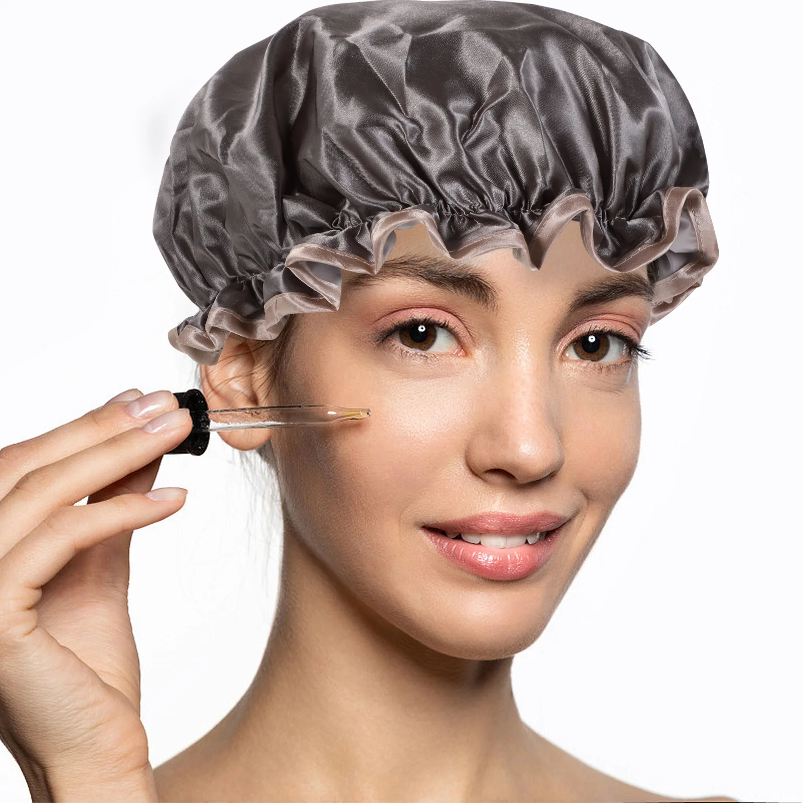 

3Pcs Waterproof Bath Caps Oilproof Shower Hats for Women Long Hair Extensions Protective Beauty Routine Reusable Shower Caps