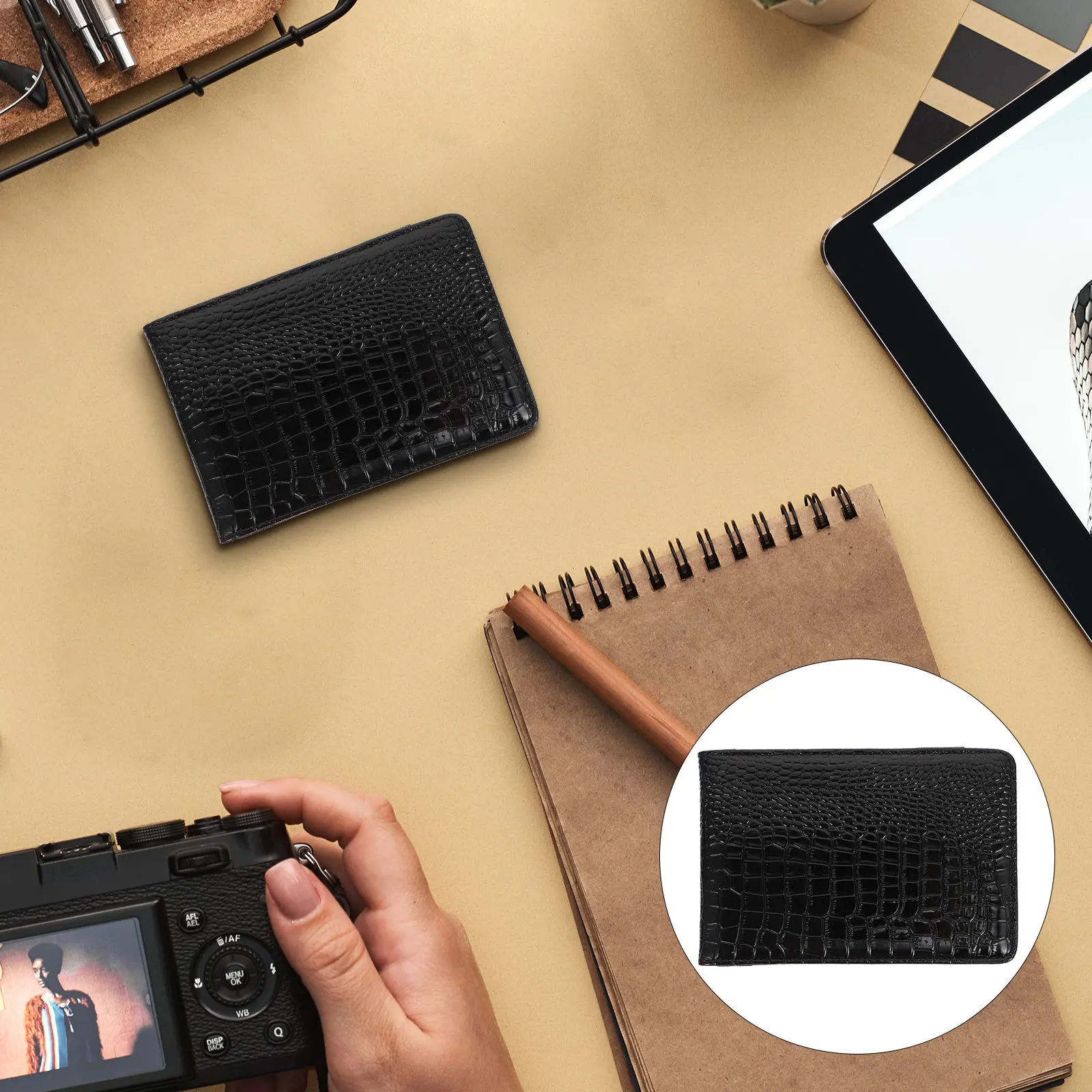 

Stylish Notebook Cover Imitation Durable Vintage Protective Case Crocodile Pattern Stationery Gift For Writing Reading
