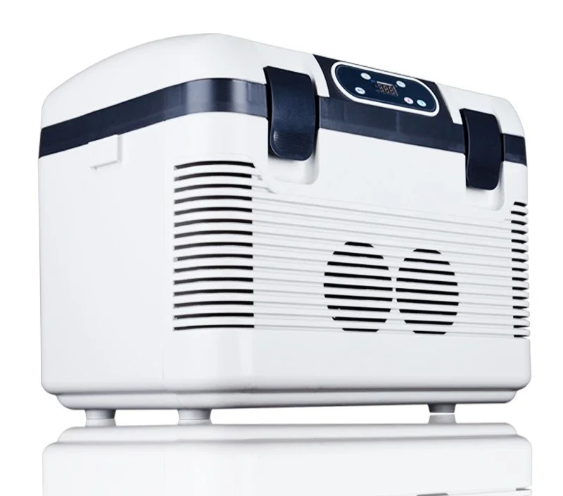 JMZ Car Refrigerator 19L Portable Mini Fridge for Travelers Camping Truck Drivers Compact Electric Cooler Box 12V 24V DC