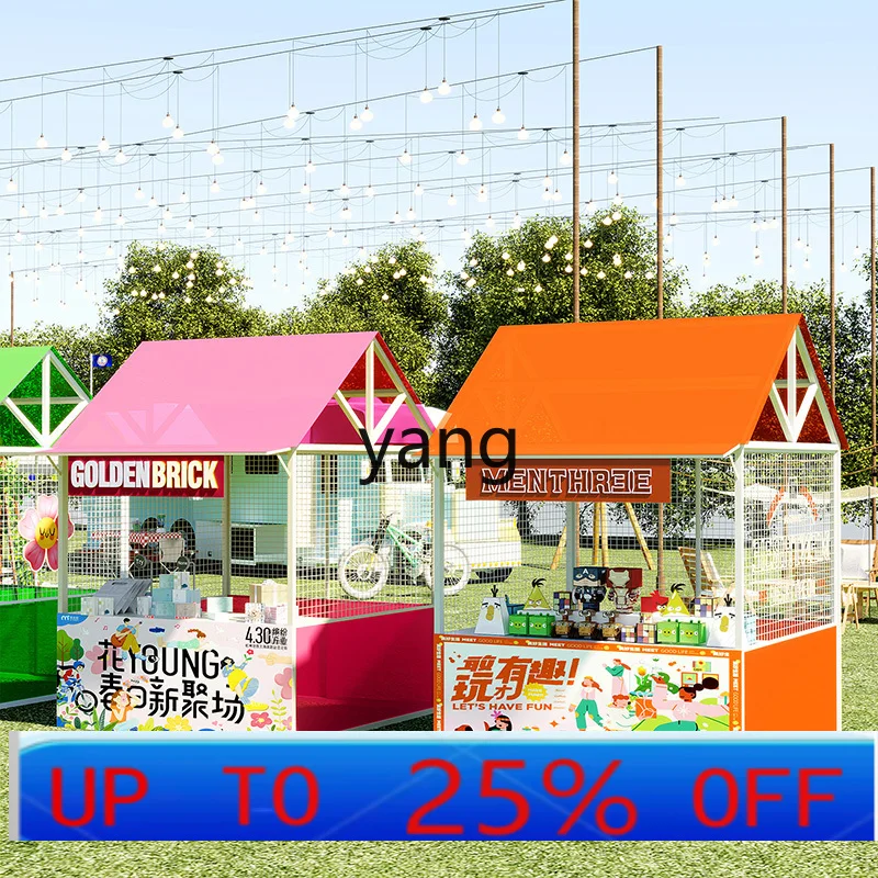 

LMM Snack Street Gourmet Vending Table Outdoor Movable Market Merchandise Booth