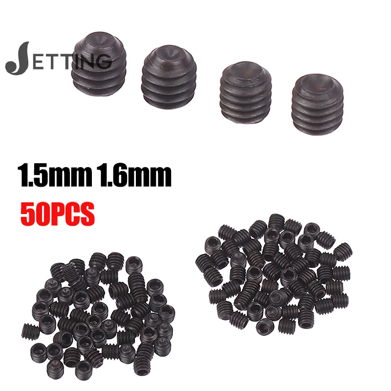 50PCS Hexagon Socket Head Cap Screw 1.5mm 1.6mm Needle Screws Three Threads Overlock Sewing Machine