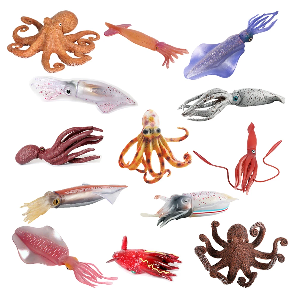 Octopus Figurine Squid Figures Action Figure Marine Animal Figurines Sealife Ocean Novel Children Toys Plastic Animals Toy