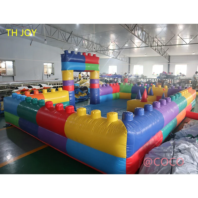 fast air ship to door, 6x4m wedding inflatable ball pit, kids commercial inflatable pink colorful bouncer pool for party