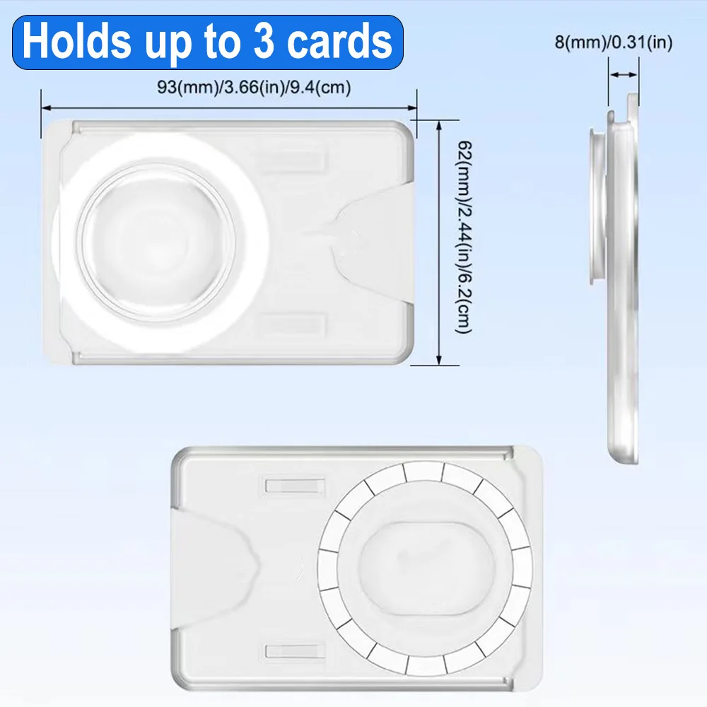Magnetyczny uchwyt na kartę Uchwyt na telefon do iPhone'a 16 15 14 13 12 Pro Max Do Samsung Grip Finger Ring Stand Akcesoria — zdjęcie 5