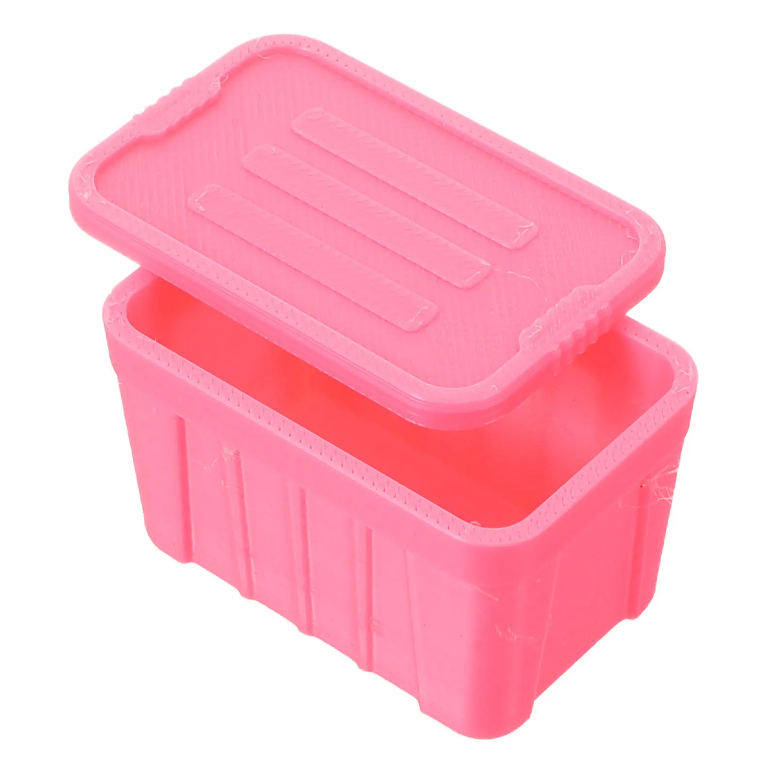 

Миниатюрный розовый ящик для хранения в масштабе 1:12, органайзер для шкафа с крышкой, аксессуары для миниатюрных сцен, декор для мини-дома, спальни, Рождества