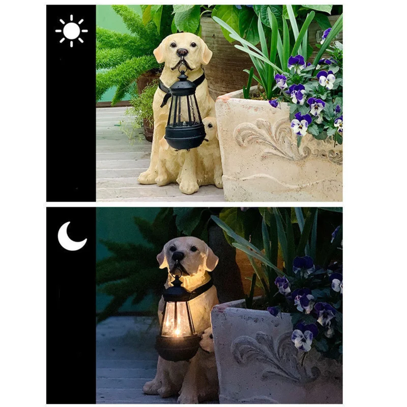 

Solar Animal Light Waterproof Light Dogs Decorative Outdoor Lighting Statue Led Night Light For Pathway Yard Wildlife Decoration