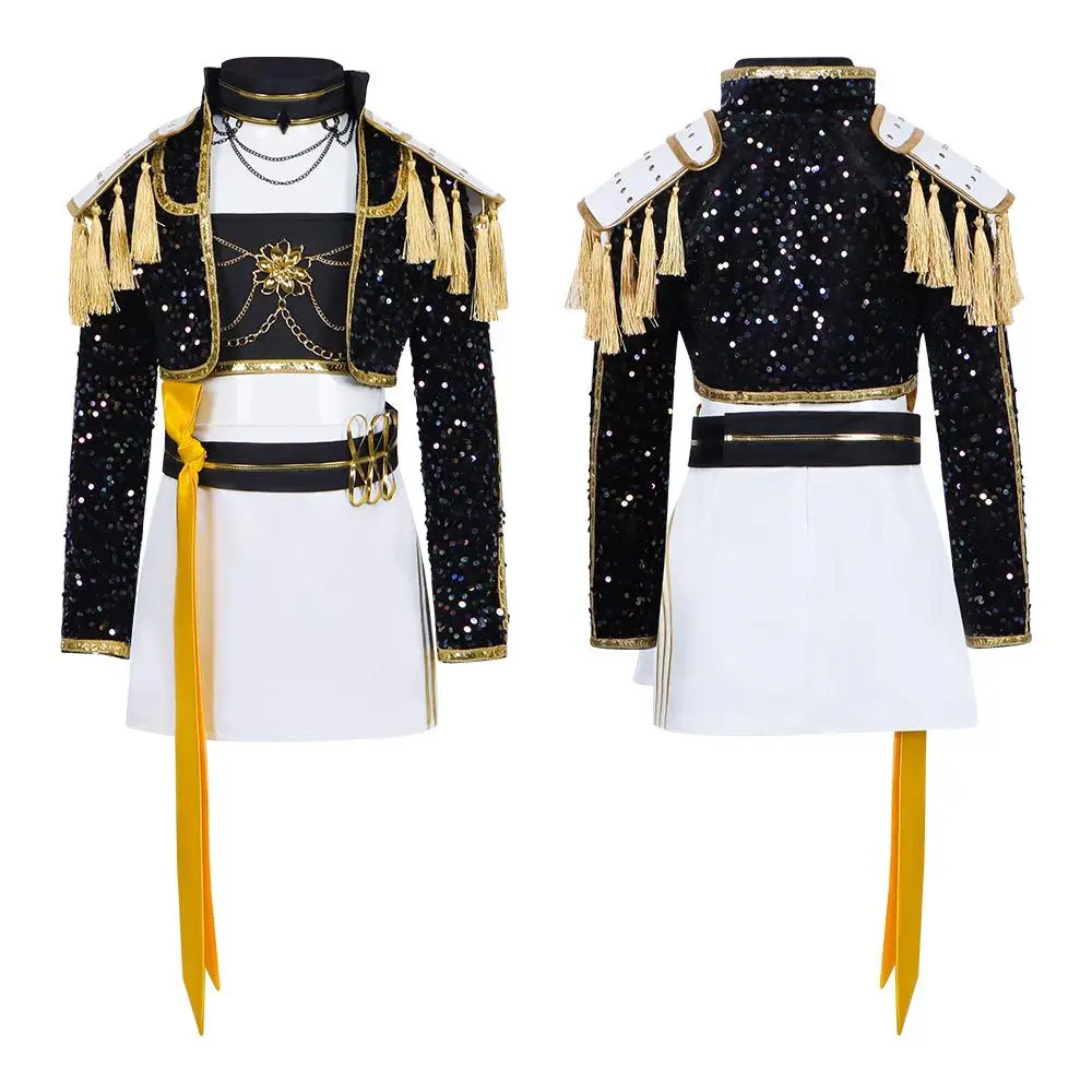 Kostum Cosplay K-POP Demon Hunter Rumi Hitam untuk Panggung, Halloween, Pertunjukan Anime, Kostum Halloween