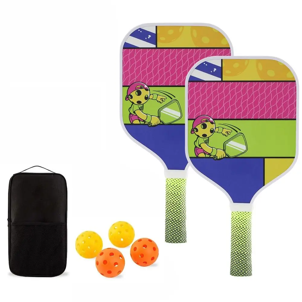 

Детский набор для пиклбола с героями мультфильмов, портативный легкий детский набор для пиклбола, 4 мяча, прочный игровой набор для пиклбола, спорт на открытом воздухе