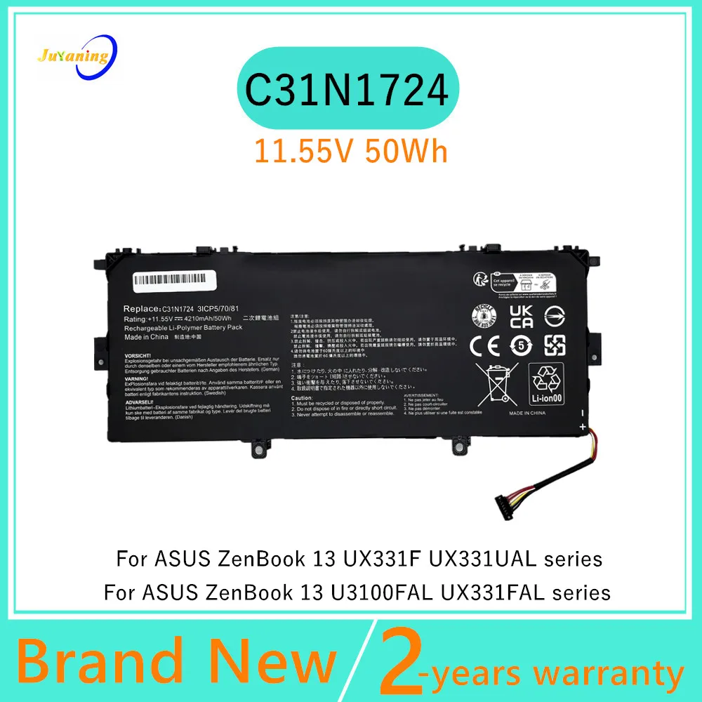 

Laptop Battery for ASUS ZenBook 13 UX331F UX331UAL U3100FAL UX331FAL 0B200-02760400 C31N1724