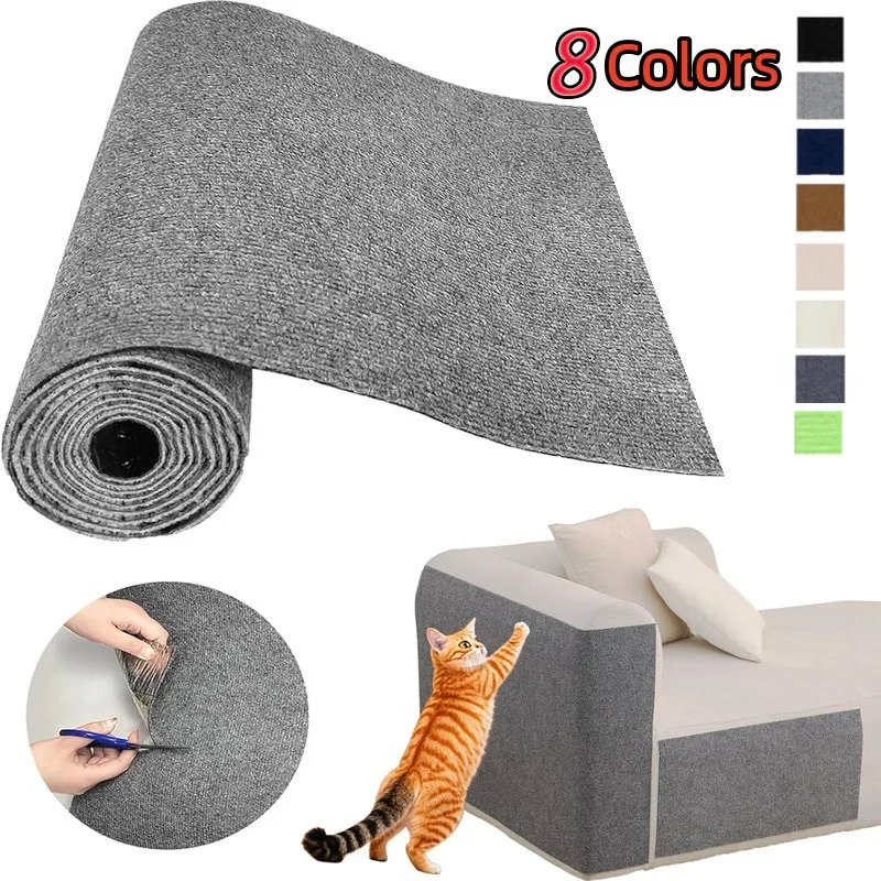 Trimmable Cat Scratcher Mat Self-Adhesive Sofa Protector Anti-Scratch Cat Carpet Pad for Couch Furniture Protection