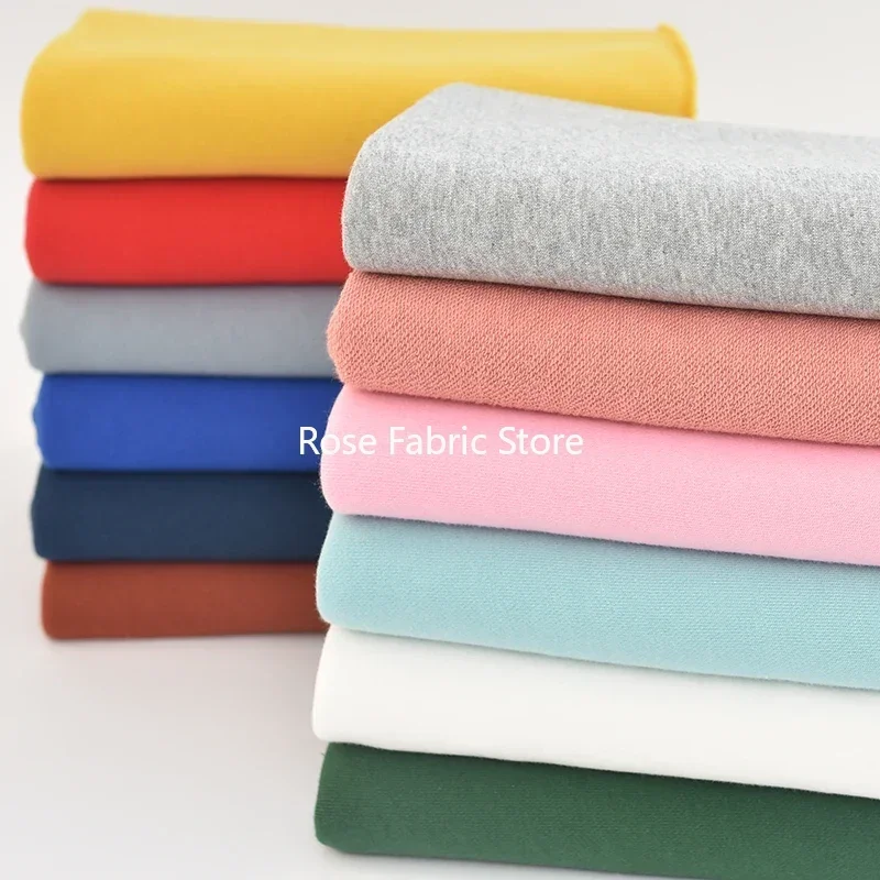 1 Meter Thick Cotton Knitted French Terry Fabric 700G/M Soft Eco Friendly For Hoodies Sweaters Sportswear DIY Needlework Telas