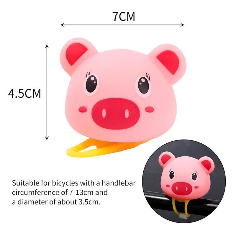 Cartoon Animal Bicycle Bell Ring Kids Scooter MTB Road Bike Headlight Horn Cycling Handlebar Lamp Flashlight Bike Accessories