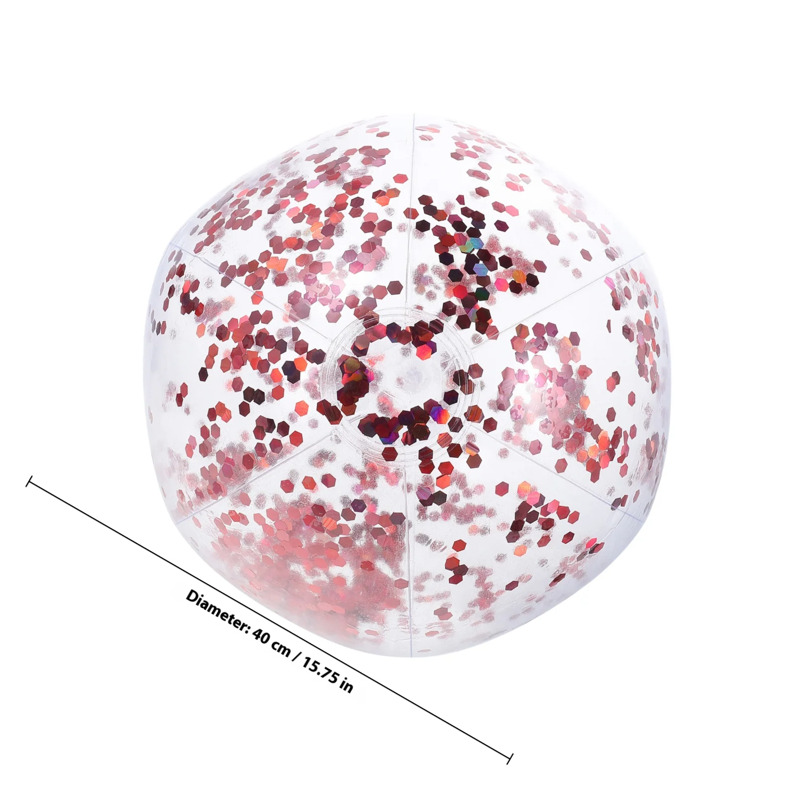 Glitterbal Ronde transparante bal voor kinderen Outdoor strandspellen Knipperend water Zand Spelen Verjaardagsfeestje Activiteitstraining