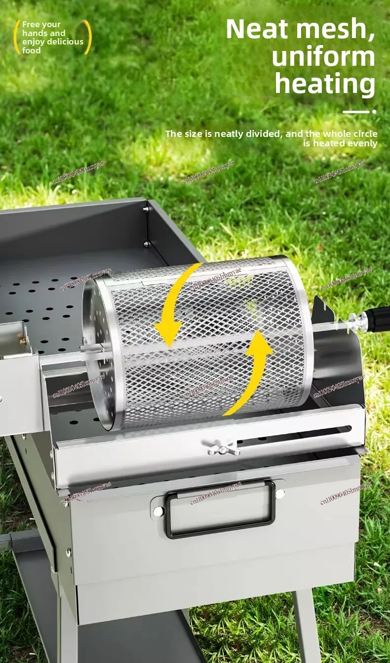 

Barbecue Cage Smoked Barbecue Round Automatic Rotation