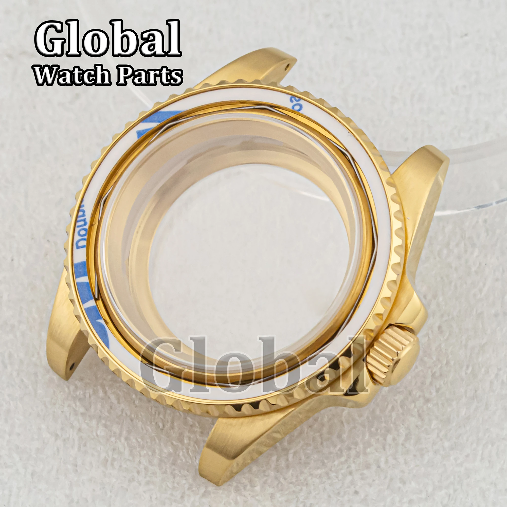 Nh35 40mm caixa de relógio aço inoxidável para sub gmt vidro safira substituição acessórios relógio 50m à prova dwaterproof água ajuste nh36 movimento