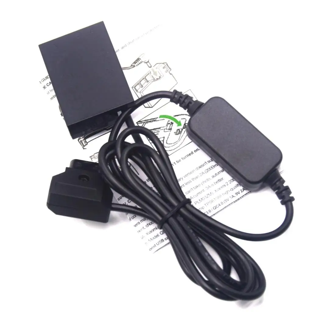 

DR-E15 Dummy Battery 12-24V Step-Down Cable To D-TAP Dtap ACK-E15 For Canon EOS EOS-100D kiss x7 EOS Rebel SL1 SX70HS