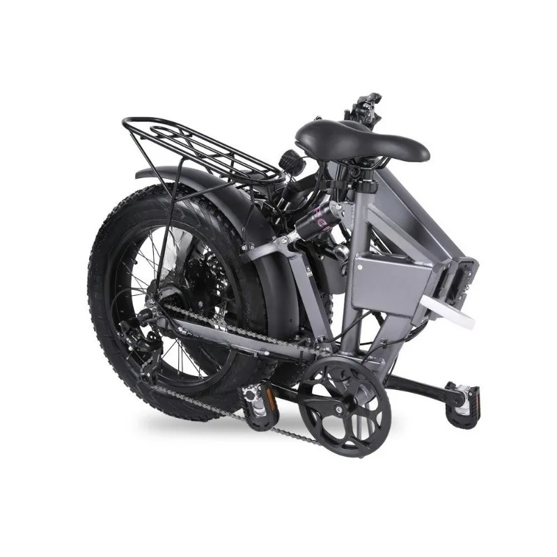 Folding electric bicycle shock absorption power lithium battery electric vehicle commuting can be folded