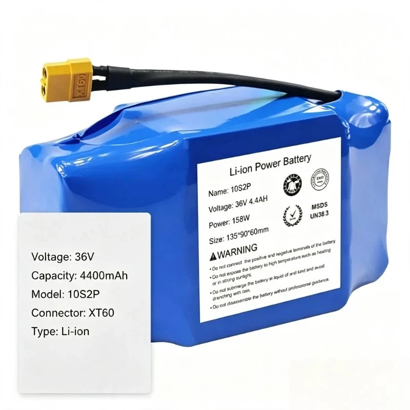 Original 36V 4.4Ah Rechargeable Lithium Battery 10S2P 4400mAh 18650 Electric Self Balancing Scooter Hoverboard Batteries