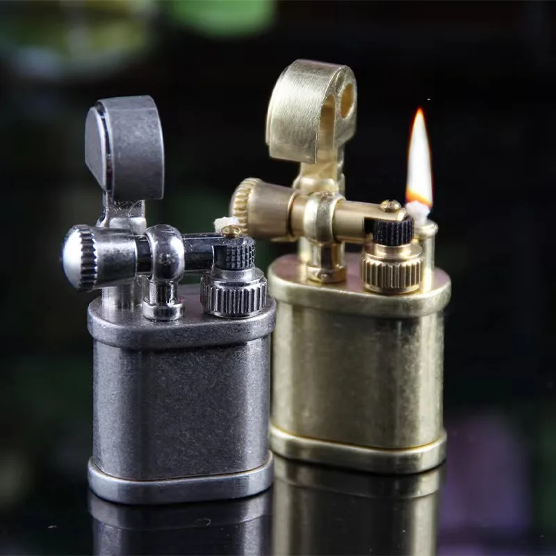 Vintage Retro Flint Petr Oil Lighter Metal Unusual Kerosene Lighter Survival Gadgets Men\'s Smoking Accessories Collection Gifts