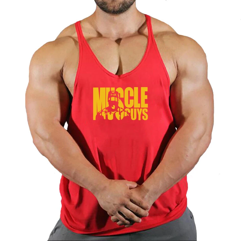 Hot Sale Gym Cotton Singlets Canotte Bodybuilding Stringer Tank Top NO PANI NO GAIN Fitness Shirt Muscle Guys Sleeveless Tanktop