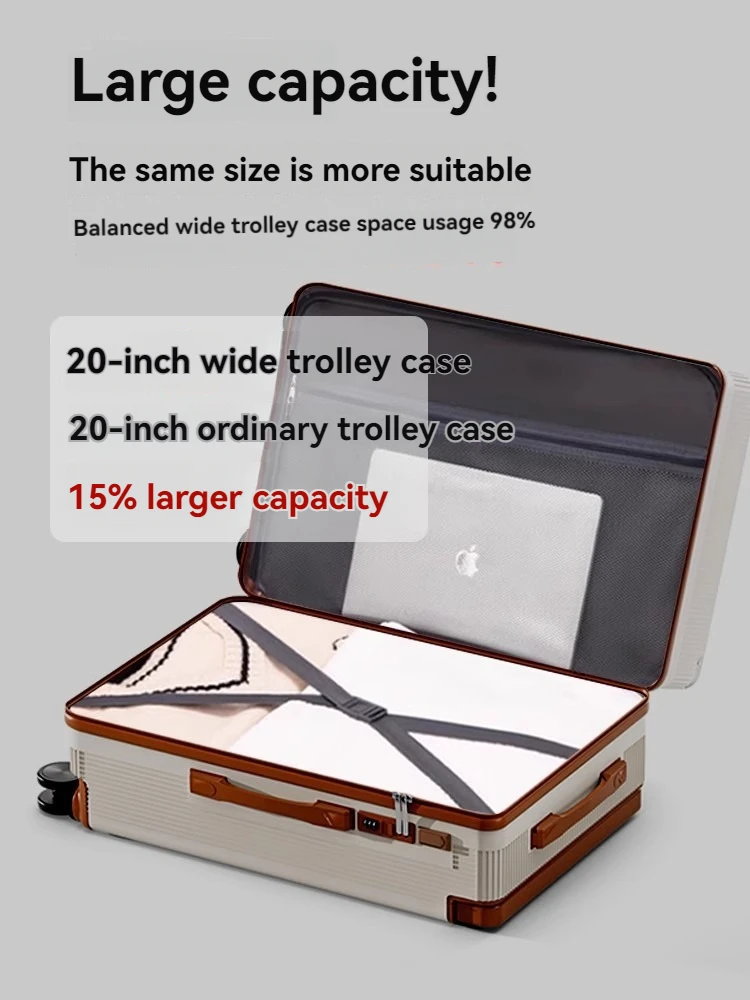 2025 New Wide-Rod Shockproof Braking Large Capacity Travel Suitcase 20" Checked Luggage Locking Bag