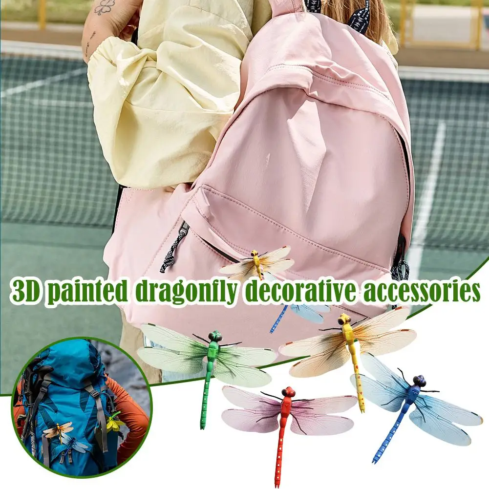 10/50pcs 3D Simulation Dragonfly Ornaments Artificial Dragonfly Pin/Dragonfly Pole 6cm/12cm Creative Home Decoration Crafts