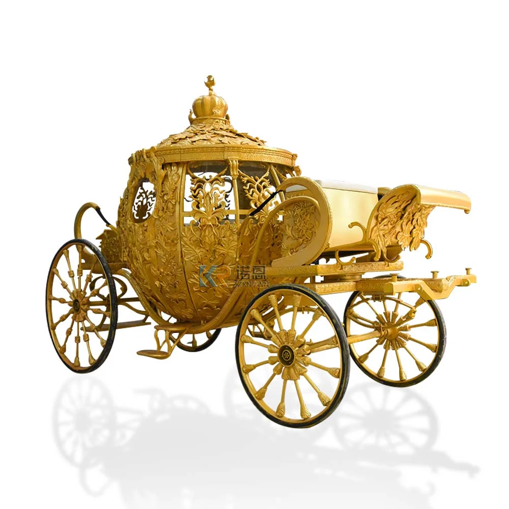 Chinese Horse Carriage Pumpkin Style Carriage For Wedding Royal Horse Wagon Carriages