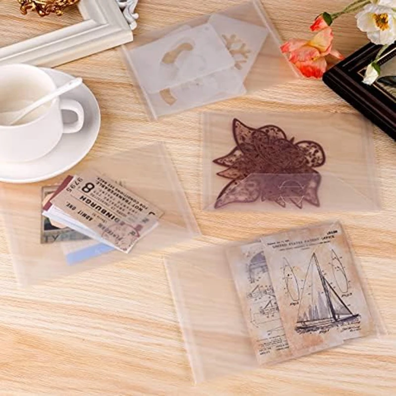 20 Pcs Clear Stamp And Die Storage Bag Stencil Storage 5 X 7 Inch For Diecuts Stencil Scrapbooking