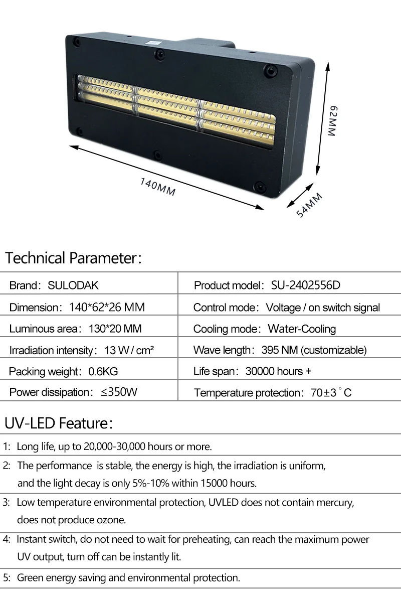 350W Ricoh G5/G6/Epson I3200/Tx800/Xp600 Uv Printer Leduv Olie Koplampen Uitharding Lamp Zeil Mondstuk Uv Inkjet Printer Uv Lamp