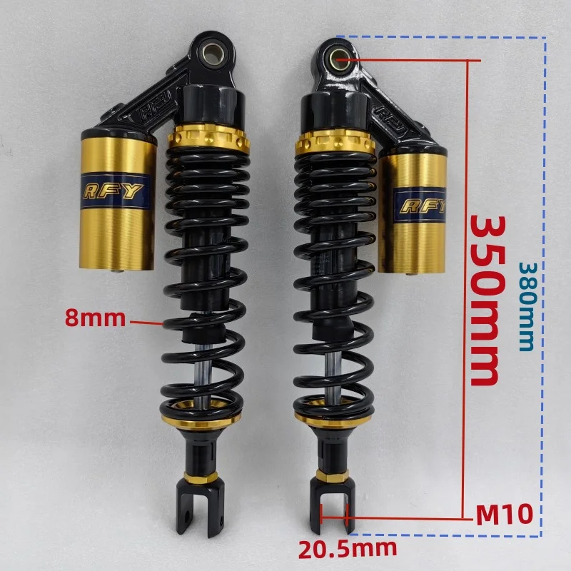 8mm Spring  350mm MOTORCYCLE SHOCK ABSORBERS FOR Honda CB900F CB1100F  CBX1000 SUZUKI YAMAHA Kawasaki