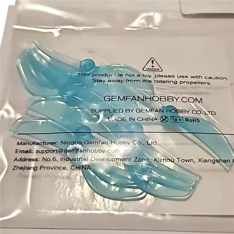 Gemfan 45mm-2 2-Blade Props, 4CW+4CCW, 1.5