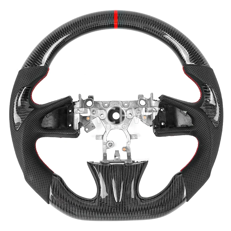 Car custom For Infiniti Q50 Q60 2014 2015 2016 2017 Real Carbon Fiber Leather Steering Wheel Customized automotive parts