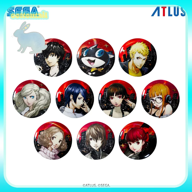 

Original SEGA Persona 5 Royal B Version Tinplate Badge Blind Box Game Peripheral Ornament Collect Toys Gift for Boys and Girls