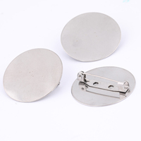 10pcs stainless steel 30mm circle pad brooch base blanks pins diy bezel settings for broches jewelry making supplies