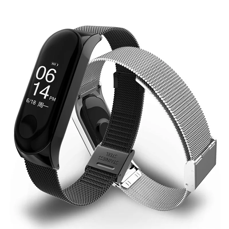 Metal Strap For Xiaomi Mi Band Bracelet 6 5 4 3 Sports Replacement Smart Watch For Mi Band 6 5 4 3 Stainless Steel Strap